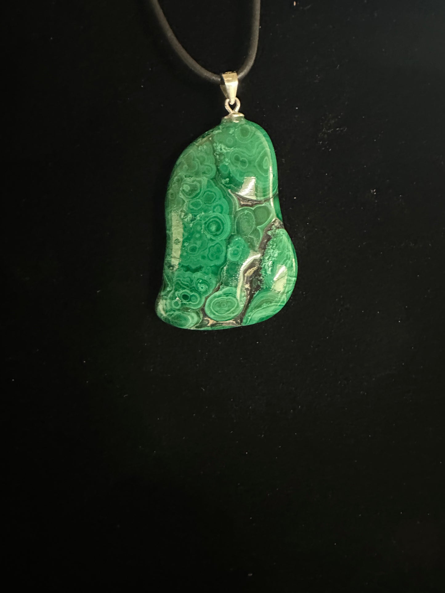 M313 Malachite Freeform Pendant